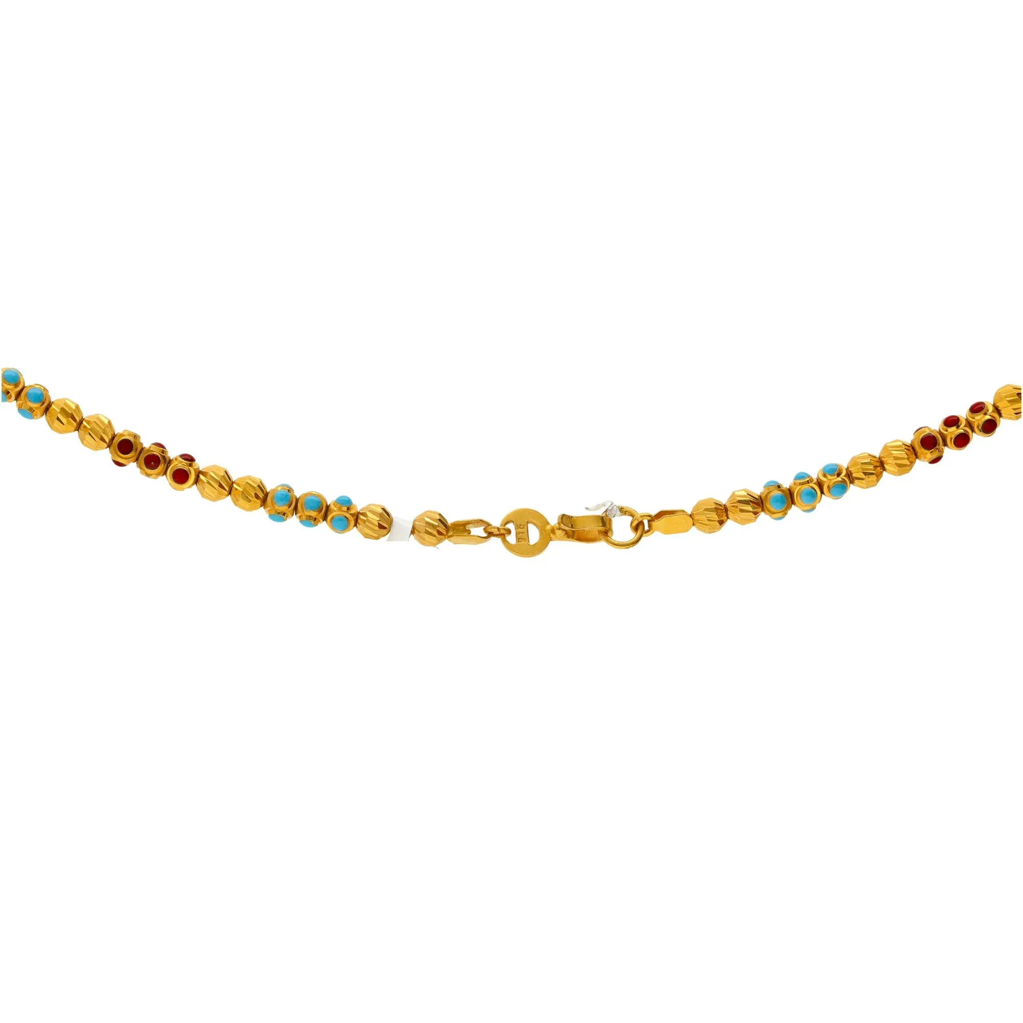 22K Gold & Enamel Colorful Krishna Chain