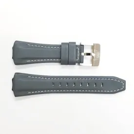 Band for Cruise Original - Glam 111015 Gray Leather Band with White Stitching