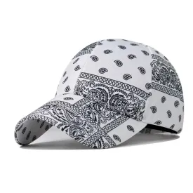 Chokore Paisley print Baseball Cap (White)