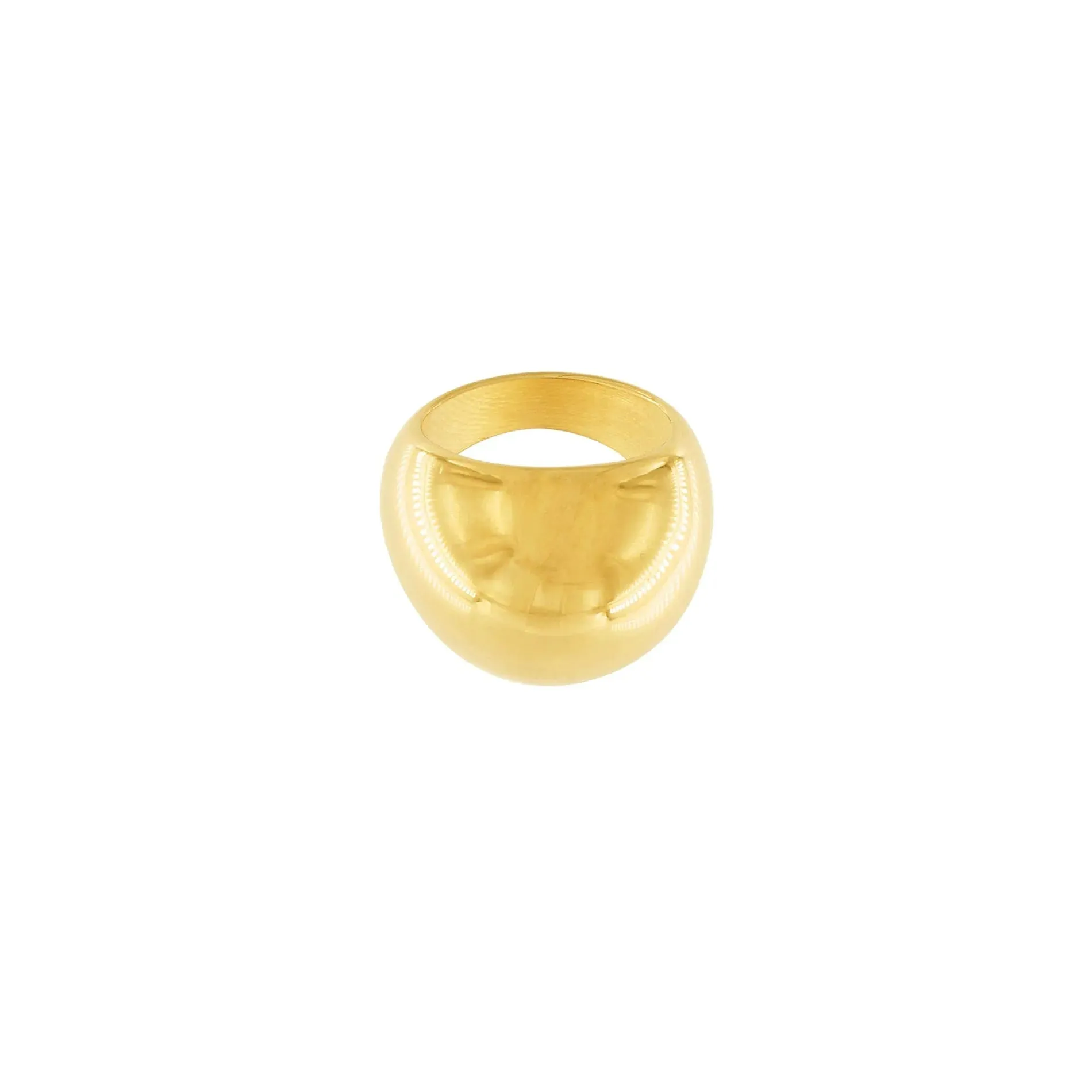 Courage Waterproof Chunky Sphere Statement Ring 18K Gold Plating