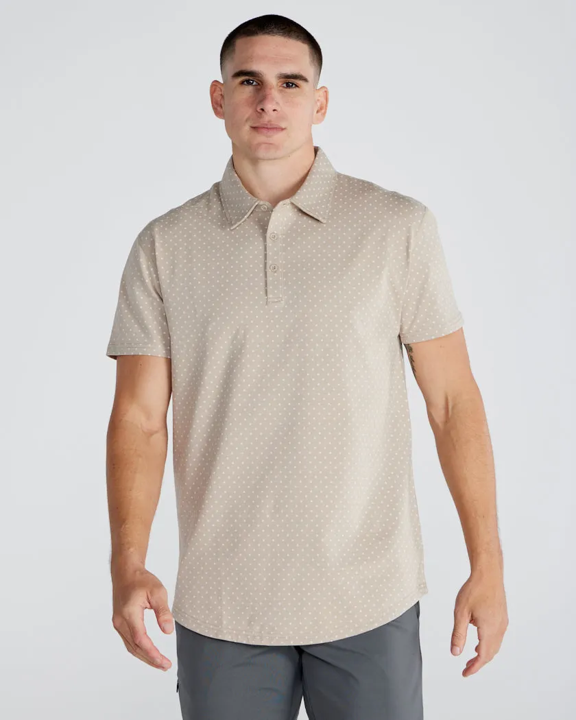 Drop-Cut: LUX Dotted Polo <!-- Size L -->