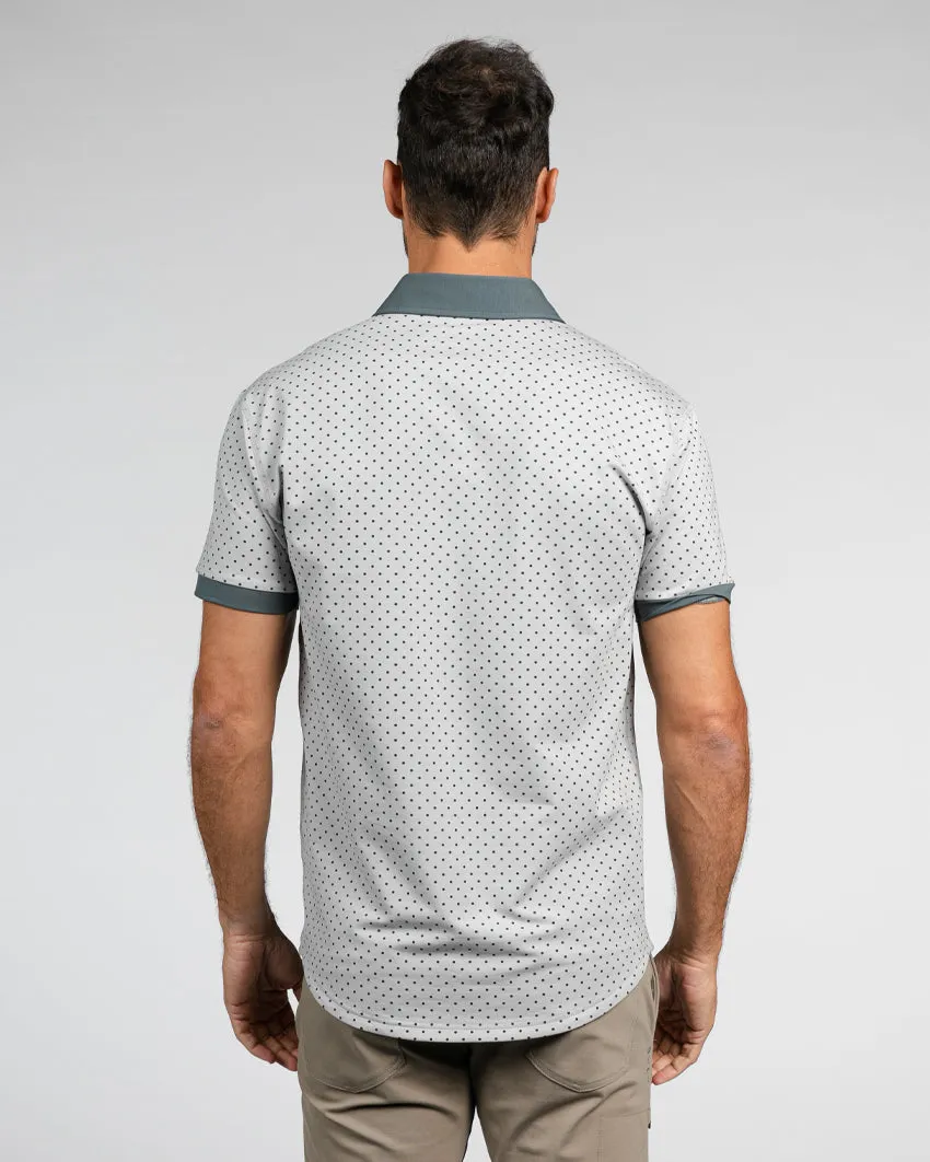 Drop-Cut: LUX Dotted Polo <!-- Size L -->