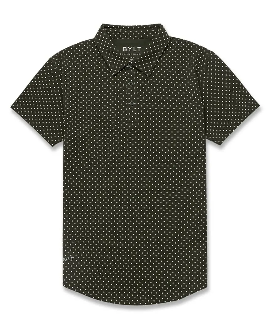 Drop-Cut: LUX Dotted Polo <!-- Size L -->