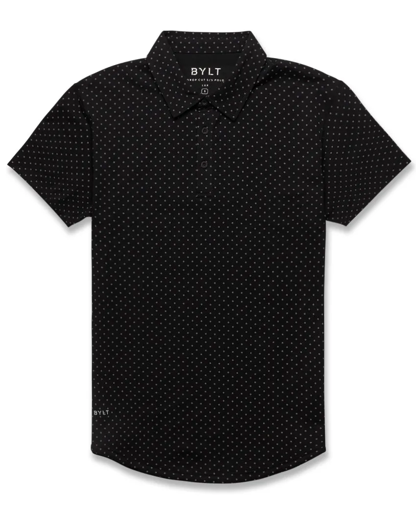 Drop-Cut: LUX Dotted Polo <!-- Size L -->