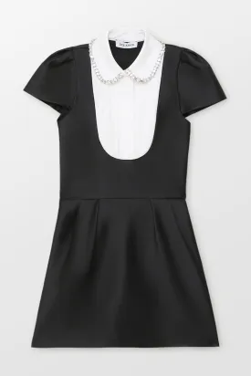 Embellished Collar Mini Dress