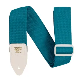 Ernieball 5349-AA PolyPro Teal White Guitar Strap