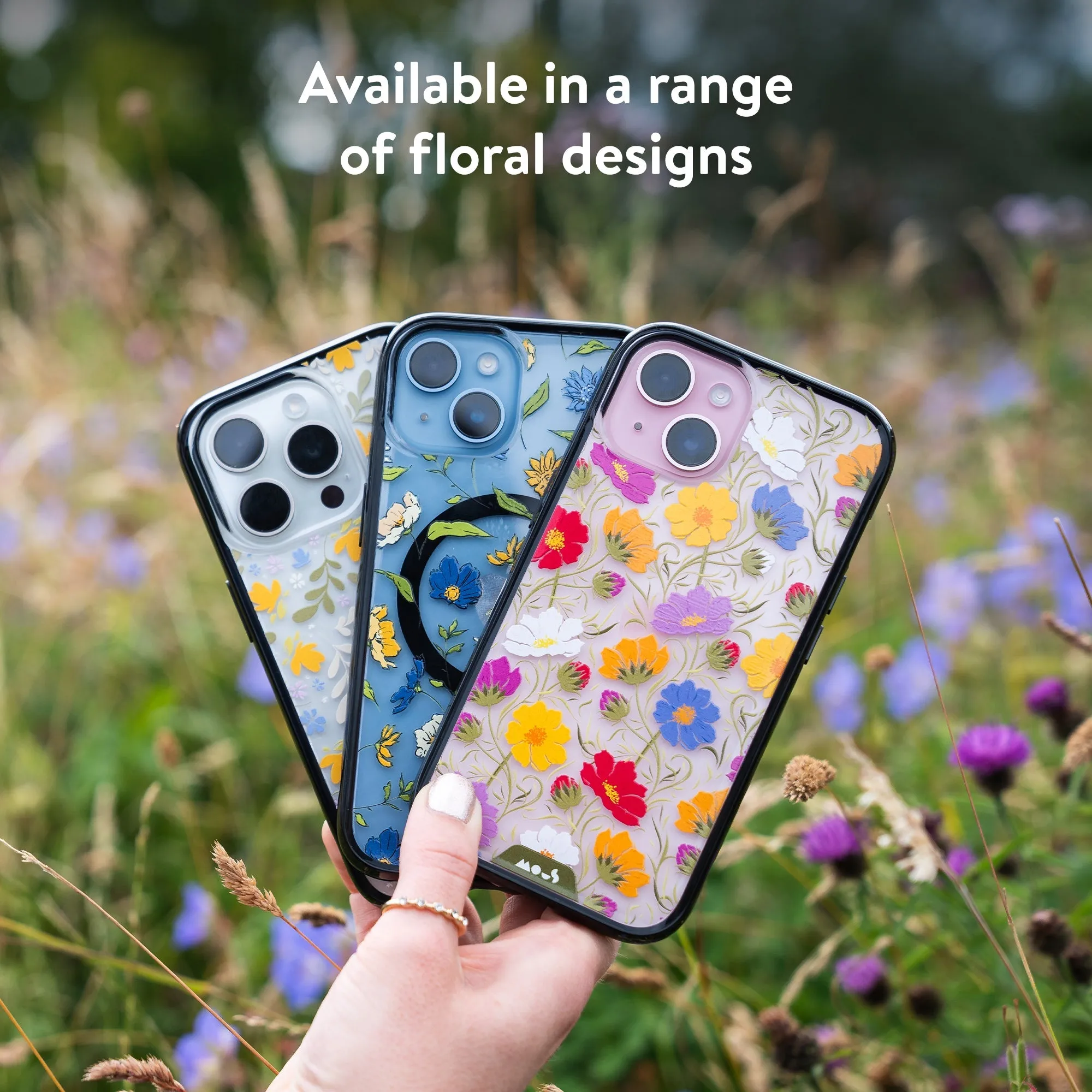 Flowers Printed Phone Case – Floral Blue - Clarity