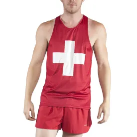 Men's Printed Singlet- Switzerland