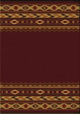 "Cimmaron - Red"  Area Rugs - Choose from 6 Sizes!