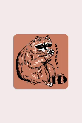 Scrappy Raccoon Vinyl Sticker