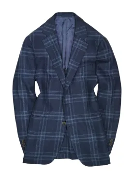 Suitsupply - Navy Checked Wool Flannel Sports Jacket 46